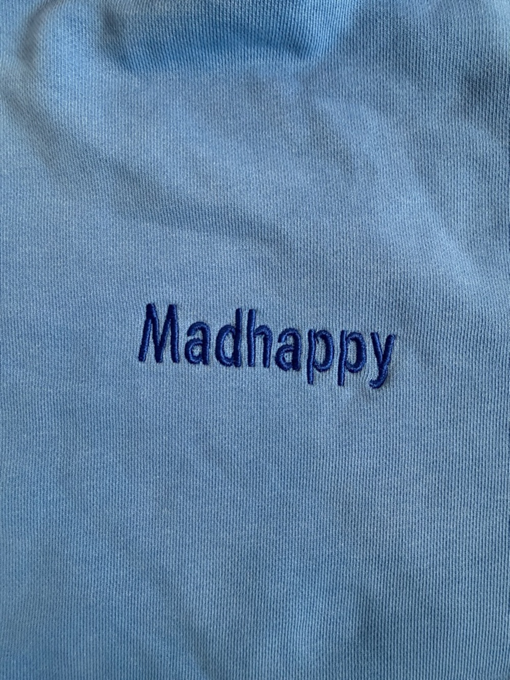 Madhappy Bright Blue Pullover Hoodie ombré & stitching on hood - Picture 2 of 4